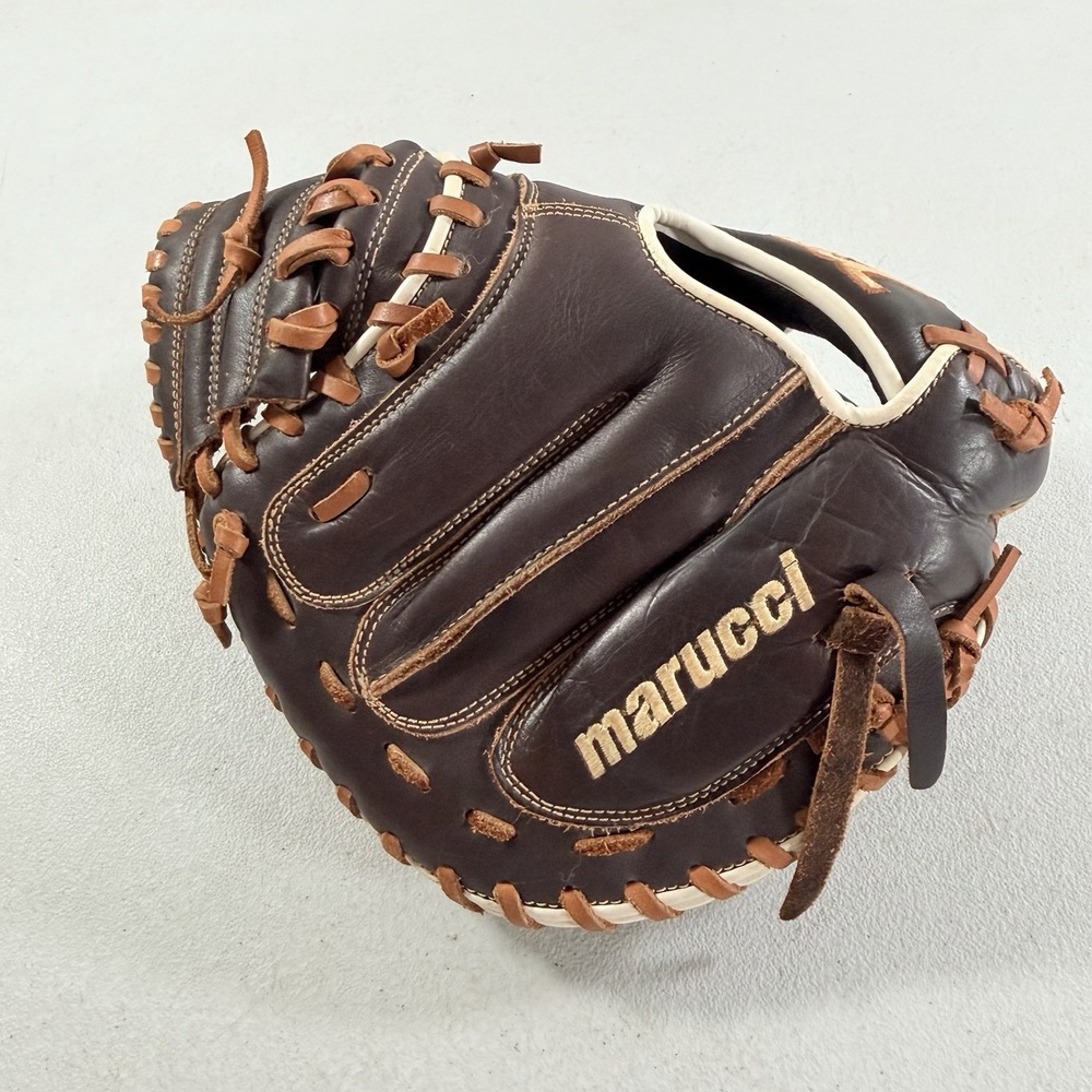 Marucci Krewe M-Type KR220C1 RHT 32 in Catcher's Mitt Brown Leather Glove